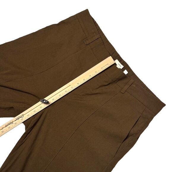Vince Linen High Waist Pants Brown Pull On Pockets Women's Size XL - Picture 11 of 13